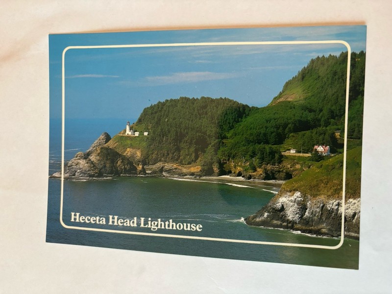 Postcard lighthouse Oregon Coast Oregon
