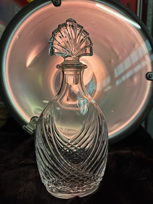 Glas-Dekanter transparent geschliffen mit Deckel/Stöpsel, 2-teilig - Bild 1 von 4