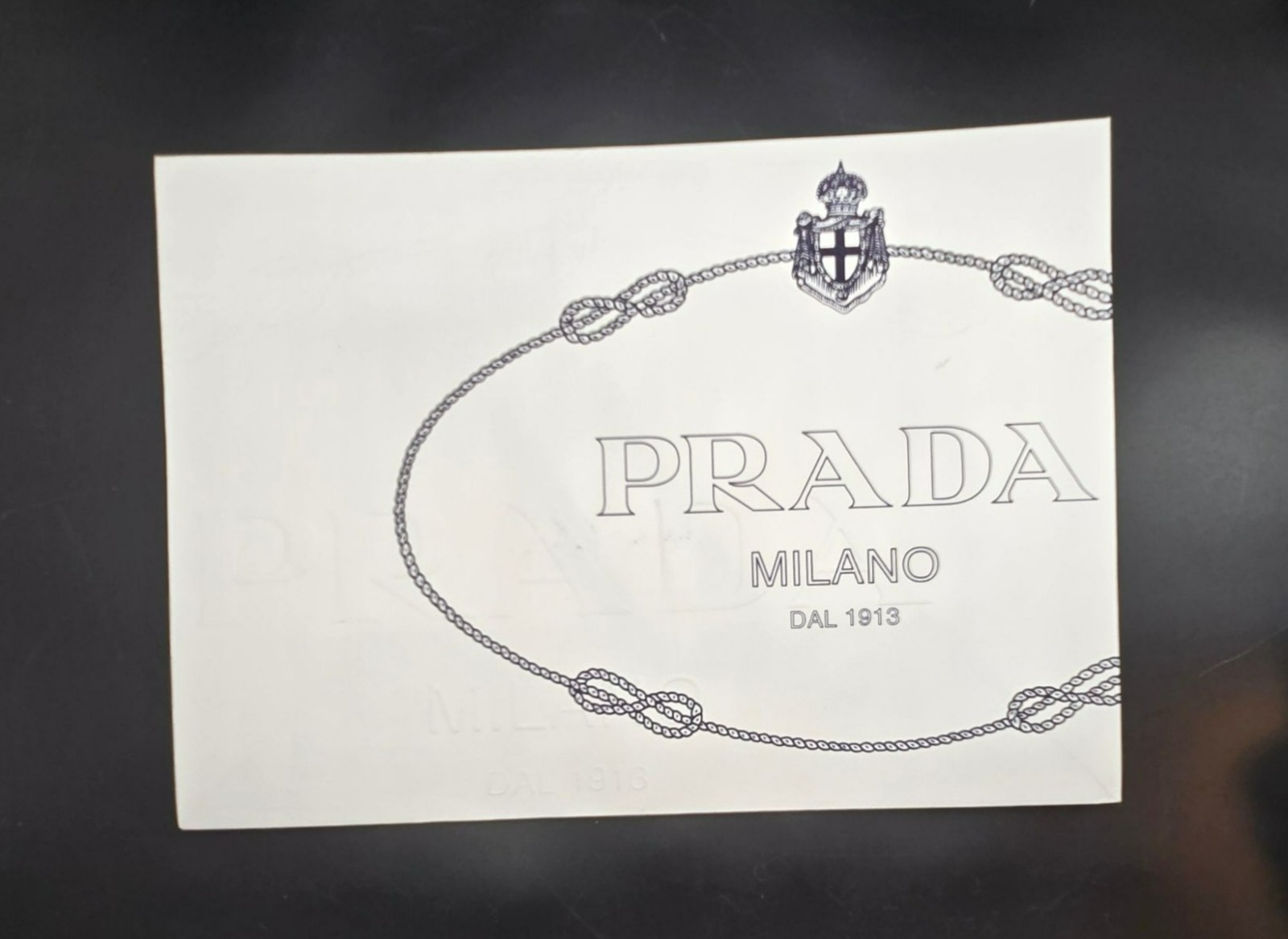 Prada Milano Luxury Brand Gift Tote Bag with Heraldic Crest Design VR2107