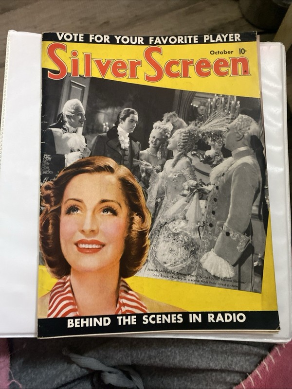 1938 Silver Screen Garbo Stewart Lamarr Dietrich Shearer Bennett  Fashion Gossip