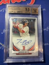 2014 Bowman Chrome Prospect Auto Mookie Betts Red Sox BGS 9.5 10 Gem Mint