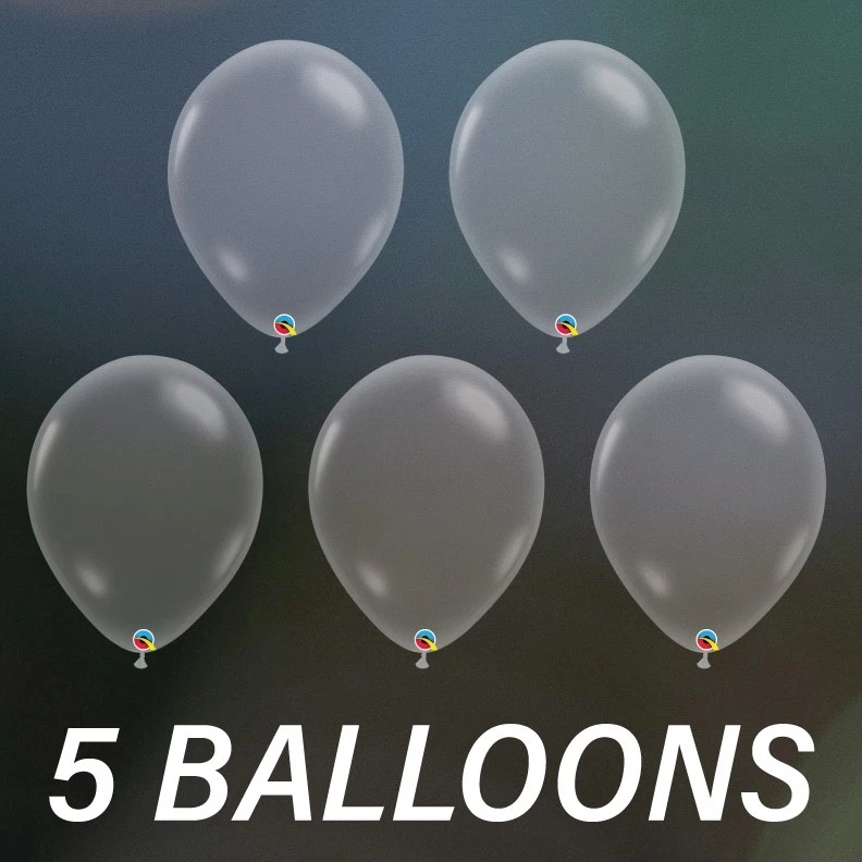 Globos de látex transparente Qualatex 18" - Paquete de 5 - Alta calidad - Se envía plano - EE. UU. Foto 2 de 4