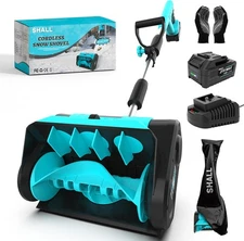 SHALL 21V Brushless Cordless Snow Shovel, 12" Cordless Snow Blower, 4AH Battery 