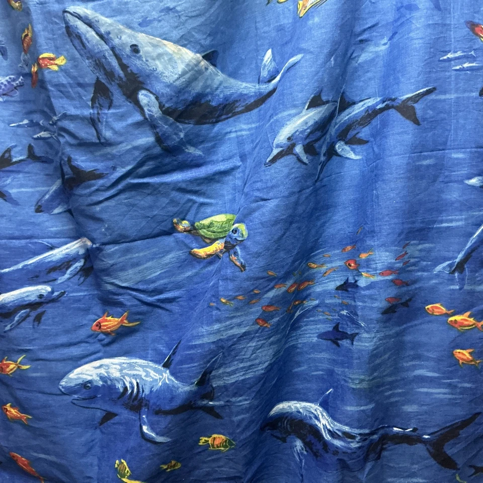 Vintage 2007 Crayola Tropical Fish 50x84 Rod PKT Panel Curtain Lot 2 Panels - Image 2 of 4