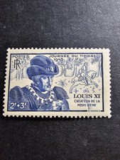FRANCE TIMBRE LOUS XI JOURNÉE DU TIMBRE N°743 NEUF ** LUXE MNH 1945