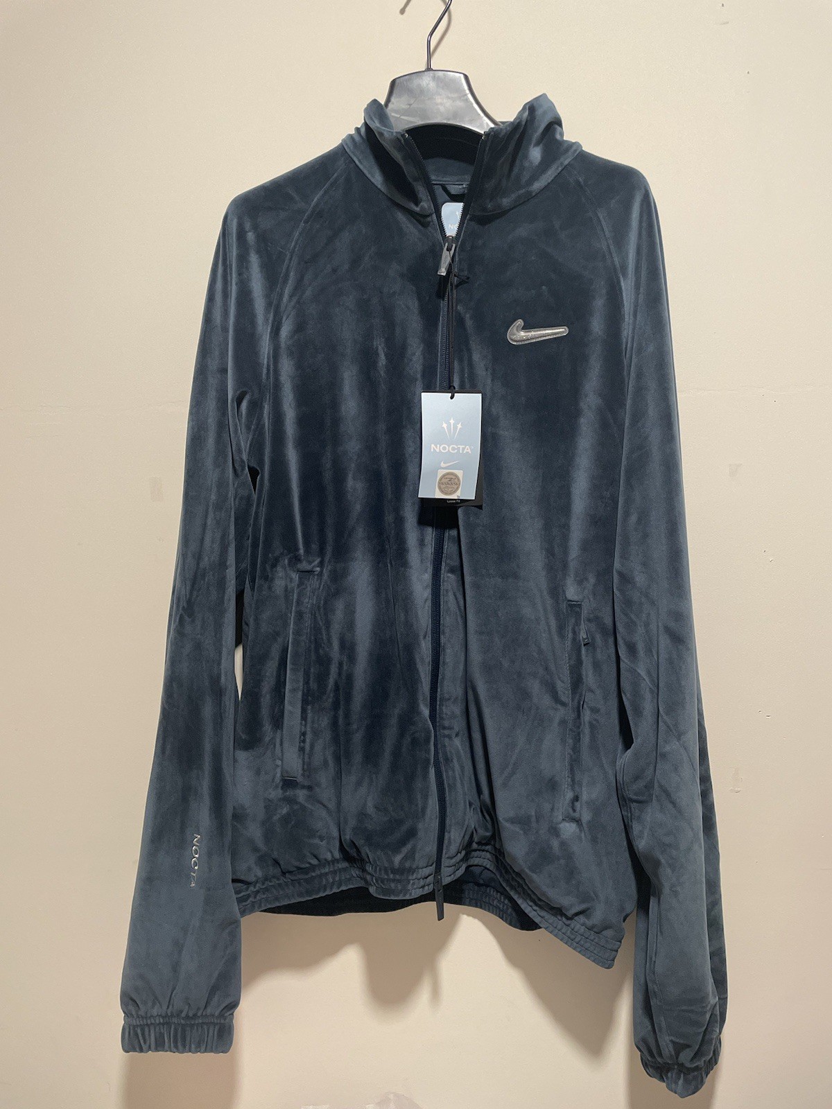 SACAI X NIKE Nike x NOCTA Swarovski Crystals Giacca Velluto Zip Uomo Taglia M DV3734 454 Nuova con etichette