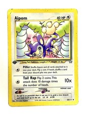 Aipom 26/111 Uncommon Neo Genesis Pokemon 1st Edition Moderately Played