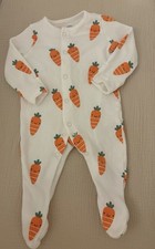 Baby Infant Girls Boys Unisex Cute Happy Carrots Babygrow Sleepsuit, 0-3 Months