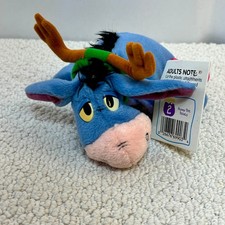 Eeyore Plush Disney Holiday Reindeer Antlers Winnie the Pooh Mattel 7" Arcotoy