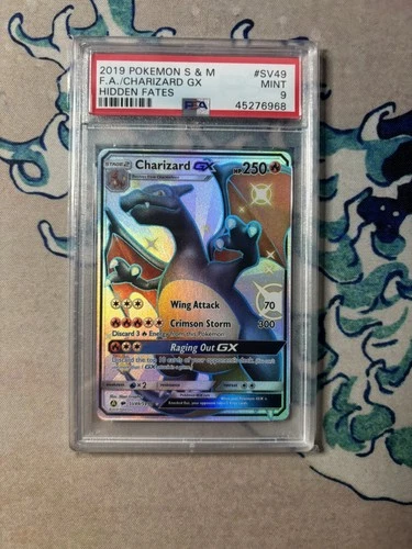 Pokemon Cards - PSA 9  Charizard GX SV49 - Hidden Fates - MINT - PSA9