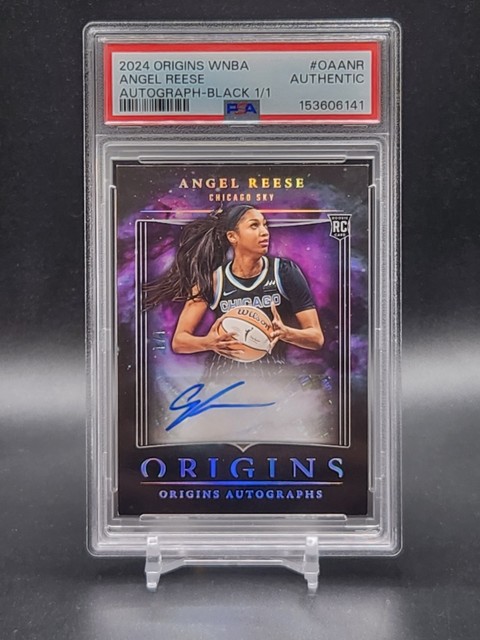 2024 Origins WNBA Angel Reese Black 1/1 Rookie Auto RC Chicago Sky ONE OF 1 PSA