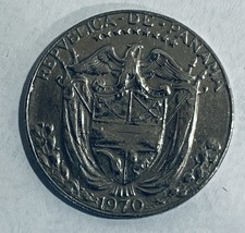 Panama 1970 (1970-1971) Copper-Nickel Quarter (1/4) Balboa. KM# 11.2a
