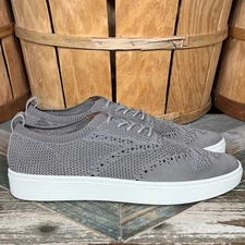 Sofft Shamira Knit Taupe Gray Perforated Brogue Sneakers Shoes Womens Size 10