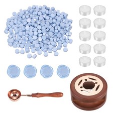 Wax Seal Kit, 300 Wax Beads, Candles, Smoke Purple