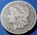 A 1893 CC Morgan Silver Dollar Better Date Carson City Coin