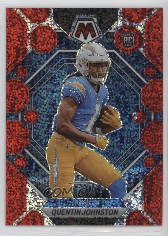 2023 Panini Mosaic Rookies Red Sparkle Prizm Quentin Johnston #356 Rookie RC