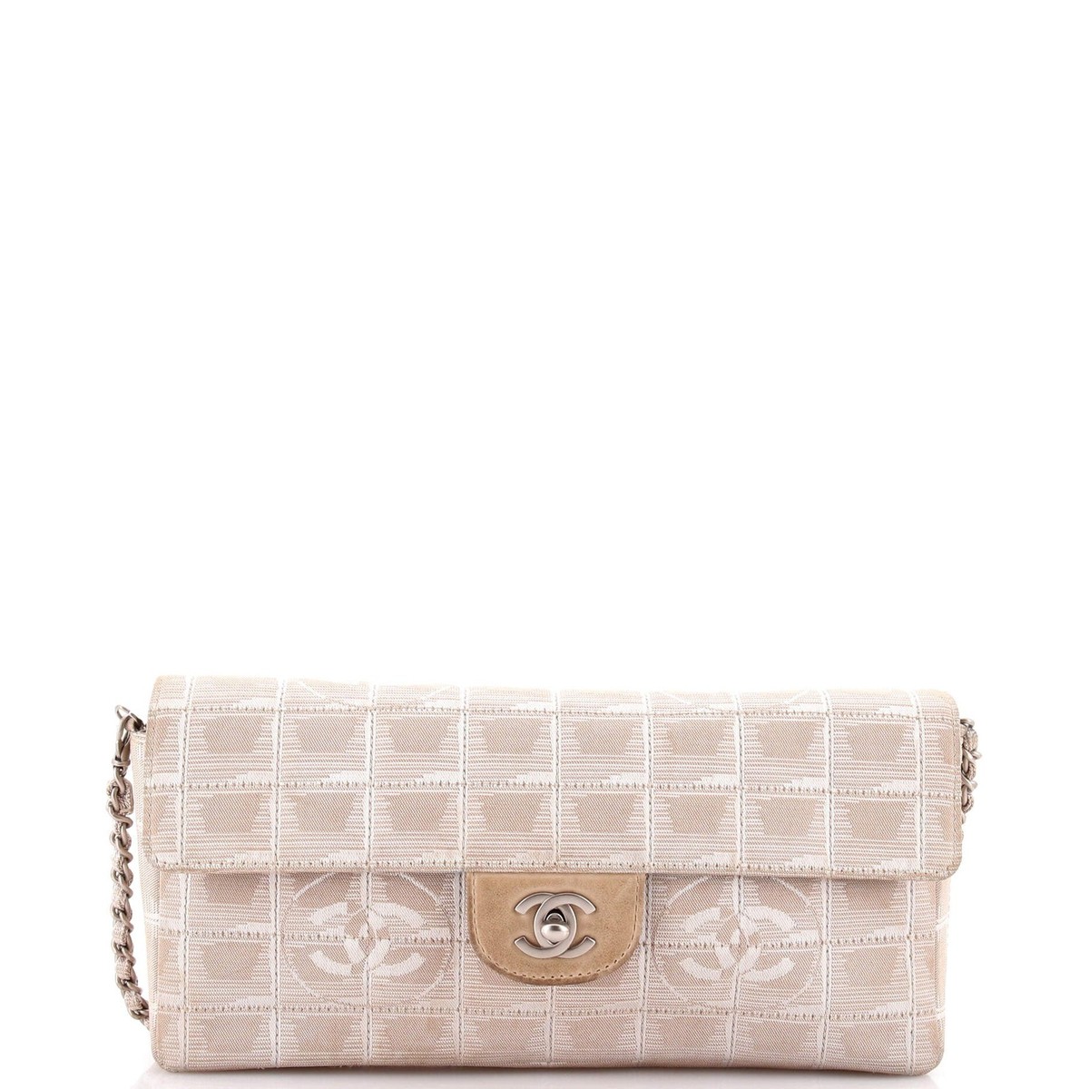 Chanel Travel Line Flap Bag Quilted Nylon East West | eBay
