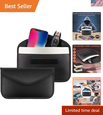 Ultimate Signal Blockers: Faraday Bags for Keyless Entry & Smartphones - 2-Pack