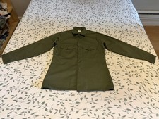 US Army Vietnam Era Dura Press OG-507 Utility Shirt Green Size 15 1/2X33 Used