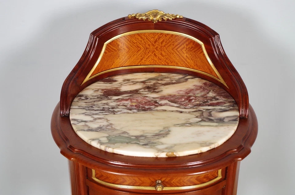 Table de chevet style Louis XV signée Rinck - Photo 4/4