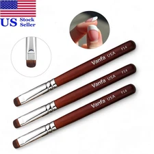 Vanfa French Brush for Nails, Clean up brush for Gel Nail Polish F14 (Pack of 3)