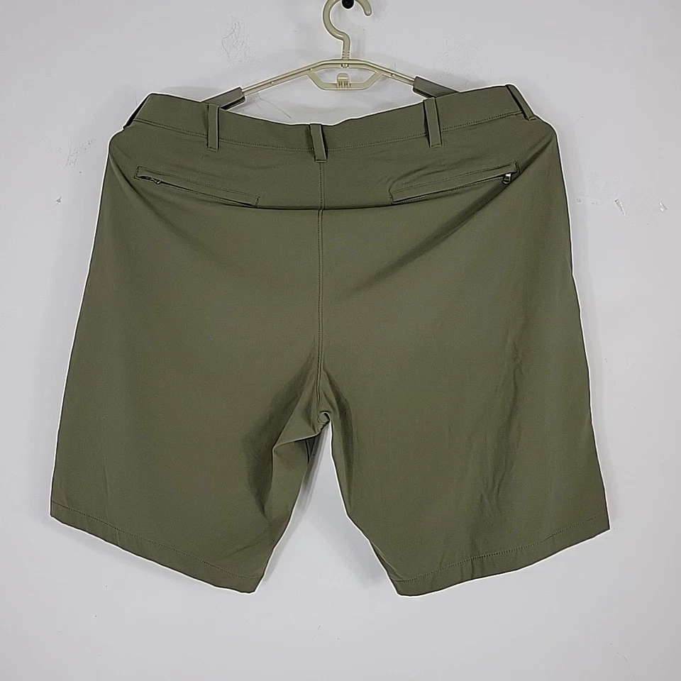 Pantalones Cortos J.Crew Poliéster Para Hombre W38 L10.5 Verde Oliva Chino Informal Cremallera Bolsillo Trasero Foto 2 de 4