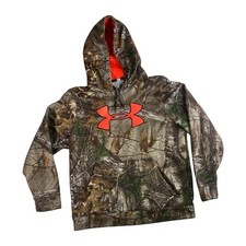 Under Armour ColdGear Realtree Camo Big Logo Hoodie Women's Loose Medium Green