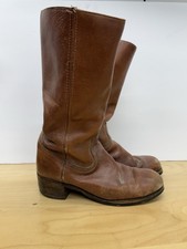 Vintage Frye Mens Size Boots Brown Leather Campus Cowboy Made USA