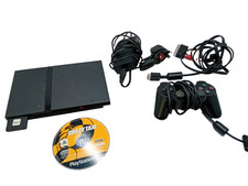 Sony PlayStation 2 Slim Console Bundle PAL PS2 SCPH-77003, Mem Card & Game - TMK
