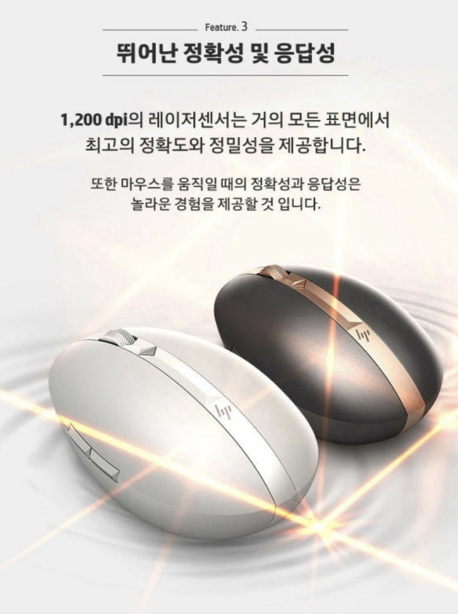 HP Spectre Mouse 700 Rechargeable Bluetooth Wireless Mouse Silver