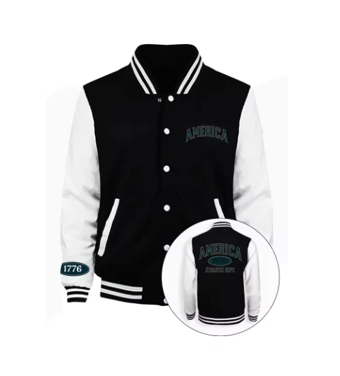 Vintage Baseball Varsity Jacket Men’s Wool Bomber USA Style