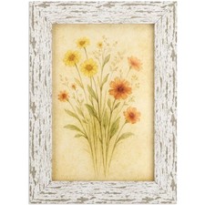 4x6 Rustic Picture Frame, Farmhouse Distressed Wood Photo Frame, Shatterproof...