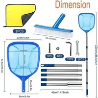 Pool Kescher Mit Teleskopstange Feinmaschig Reinigungsset 220Cm FüR Schwimmbad
