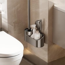 Toilet Brush and Holder Set, Wall Mounted Suction Cup Toilet Bowl Brush, Bath...