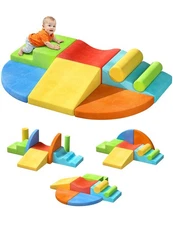 Extra Large 8-Piece Soft Climbing Toys for Toddlers, Foam Climbing Block Set ...