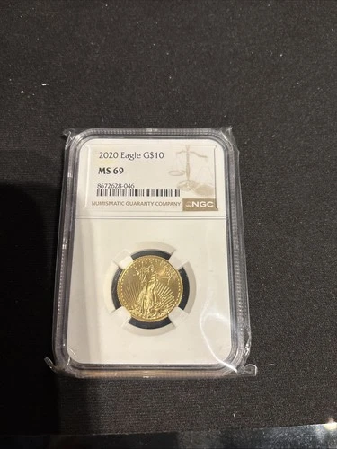 2020- $10 American Gold Eagle - 1/4 Oz Gold MS 69 NGC
