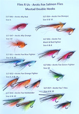 Flies-R-Us - Arctic Fox Salmon Flies Selection. Mustad Double Hooks