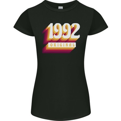 Retro 34th Geburtstag Original 1992 Damen Petite Schnitt T-Shirt