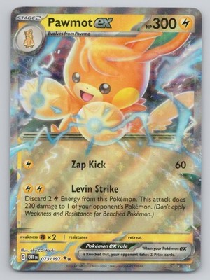 Holo Pawmot ex 073/197 Double Rare Obsidian Flames Pokemon TCG