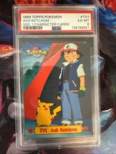 ASH KETCHUM TV1 - 1999 Topps Pokemon - Series 1 Character Cards
