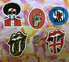 Classic Rock Music Stickers Lot Of 5 - New