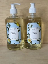 Lot 2-Sand + Fog Sweet Lemon Hand Soap 15.7 Fl oz Each ( Glass Jars) Exp 10/27