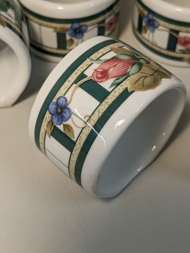 Lenox Summer Terrace Vintage Napkin Rings Set of 12 Porcelain Floral Pattern - Picture 4 of 11