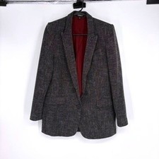 Express Blazer S Grey Textured Single Button Academia Business Casual