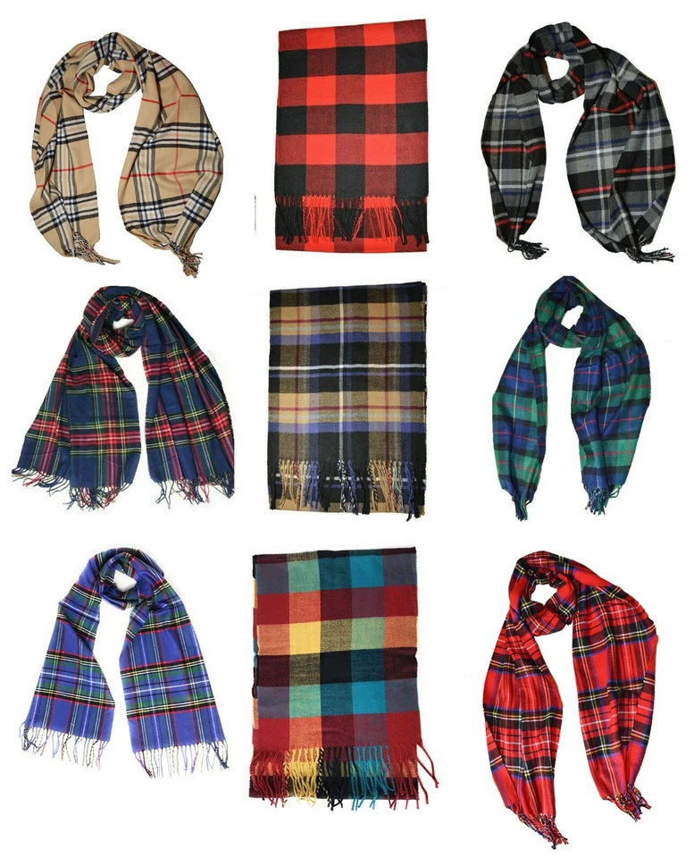 Nice Cashmere Feel Tartan check scarf Men's woman's Scarves BUY 2 GET ONE HALF P