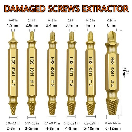 Fast Damaged Screw Extractor Speed Out Drill Bits Tool Broken Bolt Remover US - Picture 2 of 10