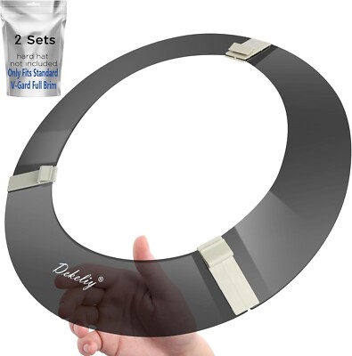 Full-Brim Tinted Smoke Polyurethane Plastic Sun Shield Hard Hat Visor Standard