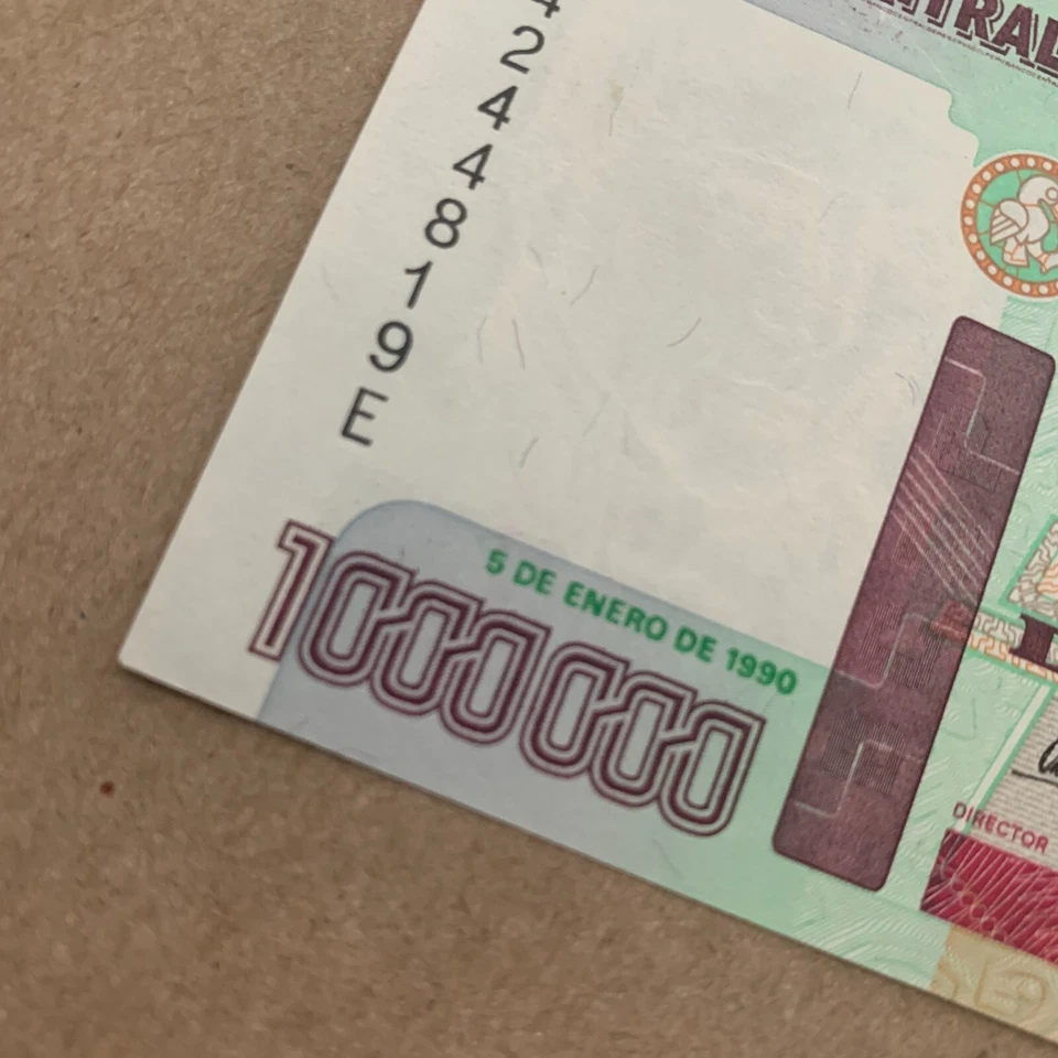 1 MILLION PERU 1000000 1,000,000 INTIS Banknote P148 1990 UNC Peruvian Currency - Image 2 of 4