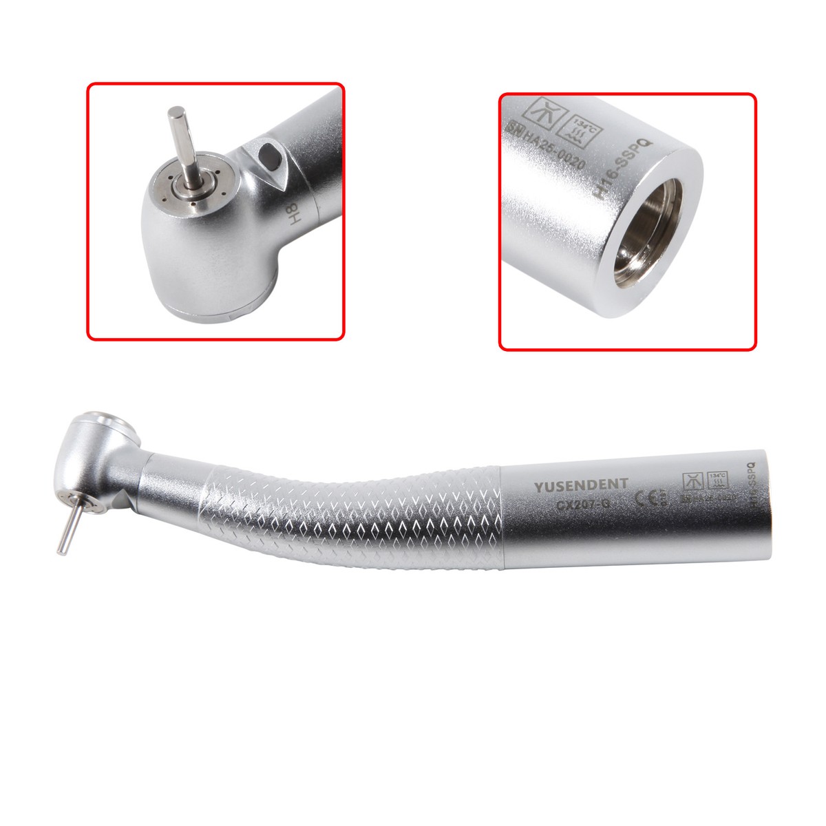 その他 Rona Dental Fiber Optic LED Contra Angle slow Low speed Handpiece