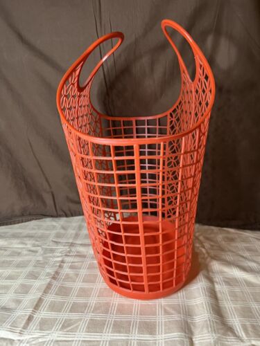 VTG Shamrock Neatway Plastic Jelly Beach Tote Bag Basket, MCM Starburst, Orange - Picture 3 of 17